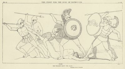 La lucha por el cuerpo de Patroclo de John Flaxman
